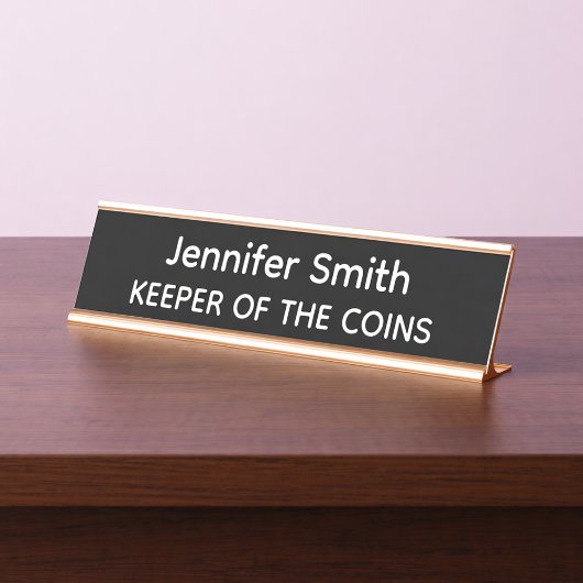 Keeper of the Coins Personalized Name Plate デスクネームプレート