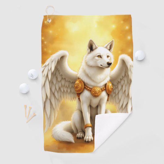 Keeper of the Dawn – The White Winged Wolf.  ゴルフタオル (インサイチュ)