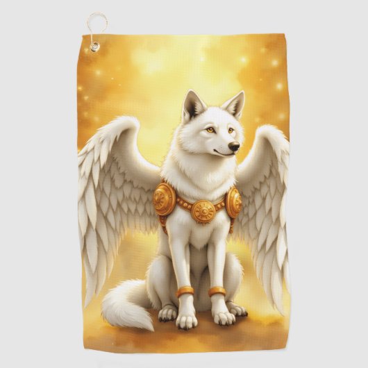 Keeper of the Dawn – The White Winged Wolf.  ゴルフタオル (正面)