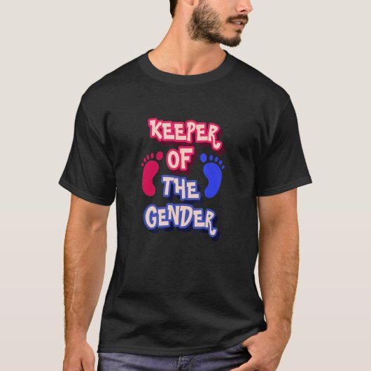 Keeper of The Gender Baby Gender Reveal Announceme Tシャツ (正面)