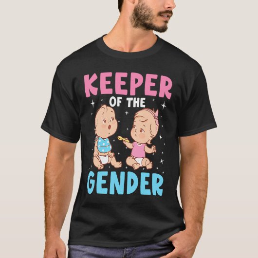 Keeper of the Gender Baby Party Gender Reveal Anno Tシャツ (正面)