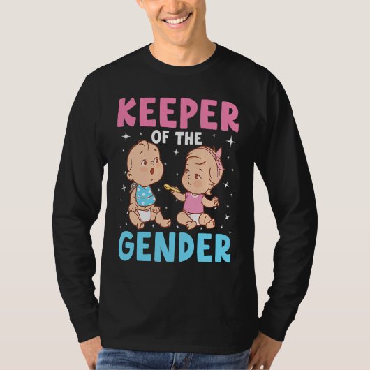Keeper of the Gender Baby Party Gender Reveal Anno Tシャツ (正面)