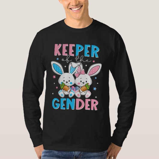 Keeper Of The Gender Boy Or Girl Easter Bunny Gend Tシャツ (正面)