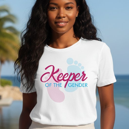 Keeper of the Gender Footprint Baby Shower Tシャツ