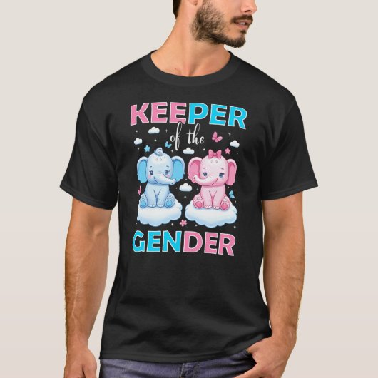 Keeper Of The Gender For Women Men Gender Reveal E Tシャツ (正面)