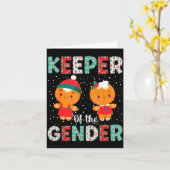 Keeper Of The Gender Funny Christmas Shirt Gingerb カード (黄色い花)