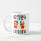 Keeper Of The Gender Funny Christmas Shirt Gingerb コーヒーマグカップ (左)