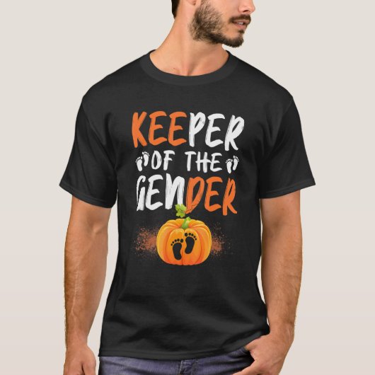 Keeper Of The Gender Reveal Baby Halloween Party Tシャツ (正面)