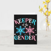 Keeper Of The Gender Reveal Baby Snowflake Nk Or B カード (黄色い花)