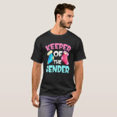 Keeper Of The Gender Reveal Baby Sock  Pink Blue Tシャツ (正面フル)