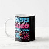 Keeper Of The Gender Reveal Free Throws Or Pink Bo コーヒーマグカップ (左)