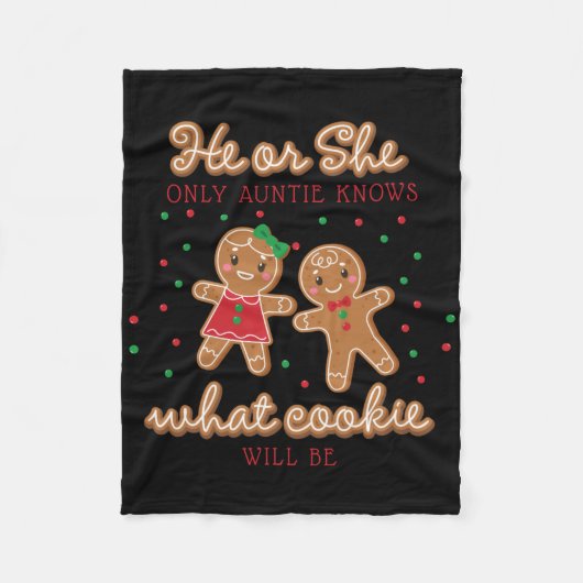 Keeper Of The Gender Reveal Gingerbread Auntie T S フリースブランケット (正面)