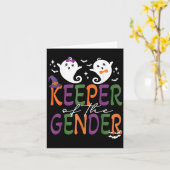 Keeper Of The Gender Reveal Halloween Pregnancy An カード (黄色い花)