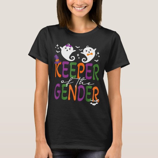 Keeper Of The Gender Reveal Halloween Pregnancy An Tシャツ (正面)