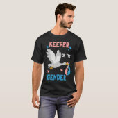 Keeper of the Gender Reveal Party Baby Shower Boy Tシャツ (正面フル)