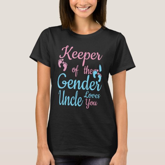 Keeper of the Gender Uncle Gender Reveal Party Ide Tシャツ (正面)