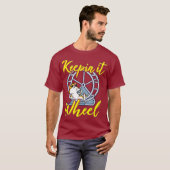 Keepin it Wheel - Hamster愛おもしろい者かわいいパン Tシャツ (正面フル)