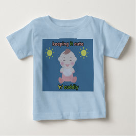Keeping It Cute 'n' Cuddly Baby Blue T-shirt ベビーTシャツ