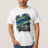 Keeping It Old School - Old School Boombox 80s  Tシャツ (正面)