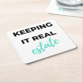 Keeping It Real Estate 2 スクエアペーパーコースター (アングル)