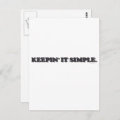 Keepin'Itシンプル ポストカード (正面/裏面)