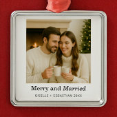 Keepsakeとメリー初めてのクリスマス結婚したの写真 メタルオーナメント