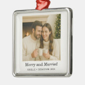 Keepsakeとメリー初めてのクリスマス結婚したの写真 メタルオーナメント (左)