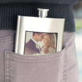 Keepsakeパーソナライズされたの写結婚真とモノグラム フラスク (インサイチュ)
