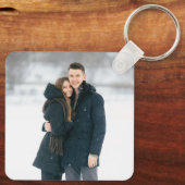 Keepsakeパーソナライズされたカップル写真 キーホルダー (裏面)