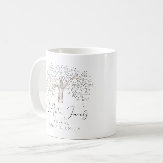 Keepsakeファミリーツリー年間懇親会水彩 コーヒーマグカップ (正面左)