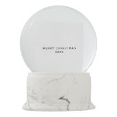 Keepsakeベビーの初めてのクリスマスの写真メッセージ スノーグローブ (裏面)