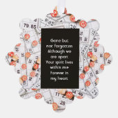 Keepsakeメモリーフォト祈りの言葉ビンゴゲーム オーナメントカード (正面)