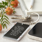 Keepsakeメモリーフォト祈りの言葉ビンゴゲーム キーホルダー (正面右)