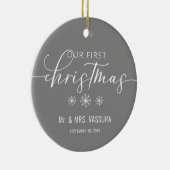 Keepsake私たちの初めてのクリスマス写真 セラミックオーナメント (右)