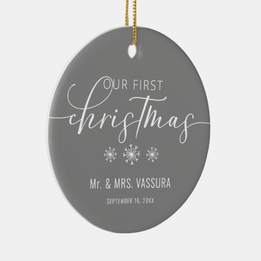 Keepsake私たちの初めてのクリスマス写真 セラミックオーナメント (右)
