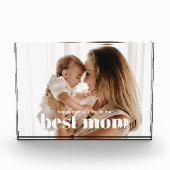 Keepsake エレガント Mom Ever最高の Photo Block フォトブロック (正面)