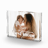 Keepsake エレガント Mom Ever最高の Photo Block フォトブロック (右)