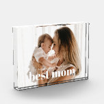 Keepsake エレガント Mom Ever最高の Photo Block フォトブロック<br><div class="desc">Keepsakeエレガント Momは最高の今までフォトブロック。挨拶を編集して「ハッピーバースデー!」にすることもできます。</div>