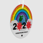 Keepsake パーソナライズされた 2020 Covid Christmas Tree オーナメント (正面)