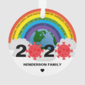 Keepsake パーソナライズされた 2020 Covid Christmas Tree オーナメント (裏面)