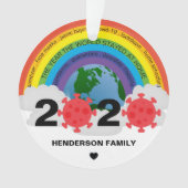 Keepsake パーソナライズされた 2020 Covid Christmas Tree オーナメント (正面)