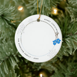 Keepsake モダン Blue Mittens写真 セラミックオーナメント