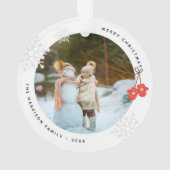 Keepsake モダン Red Mittensフォトアクリル オーナメント (裏面)