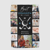 Keepsake '最高の Grandpa by Par' 13 x Photo Collage ゴルフタオル (正面)