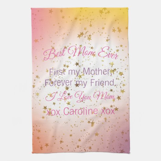 Keepsake 最高の Mom Everトレンディーマザーズモダンデイ キッチンタオル (縦)