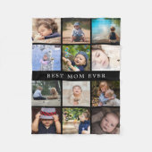 Keepsake 最高の Mom Ever Photo Collage Mothers Day フリースブランケット (正面)