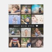 Keepsake 最高の Mom Ever Photo Collage Mothers Day フリースブランケット (正面)