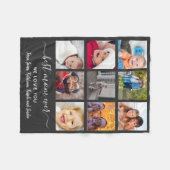 Keepsake 最高の Mom Ever Photo Collage Mother's Day フリースブランケット (正面(横))