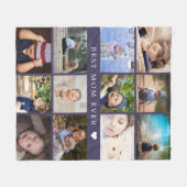 Keepsake 最高の Mom Ever Photo Collage Mothers Day フリースブランケット (正面(横))
