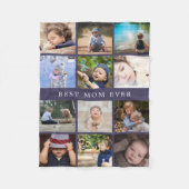 Keepsake 最高の Mom Ever Photo Collage Mothers Day フリースブランケット (正面)